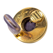 Load image into Gallery viewer, Leo de Vroomen 18 Karat Gold, Enamel and Star Ruby Ear Clips