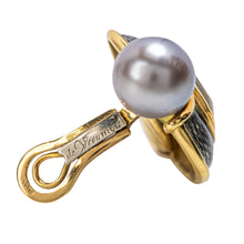Load image into Gallery viewer, Leo de Vroomen 18 Karat Gold, Tourmaline, Sapphire, and Pearl Ear Clips