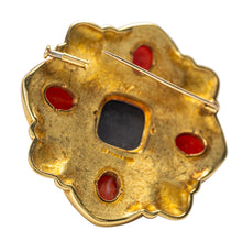 Load image into Gallery viewer, Leo de Vroomen, An 18 Karat Gold, Enamel, Coral and Gem-Set Brooch