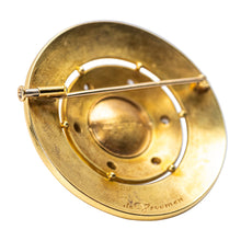 Load image into Gallery viewer, Leo de Vroomen 18 K Yellow Gold, Diamond and Pearl Brooch