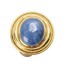 Load image into Gallery viewer, Pair of Leo de Vroomen 18 Karat Gold and Star Sapphire Ear Clips