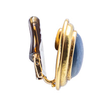 Load image into Gallery viewer, Pair of Leo de Vroomen 18 Karat Gold and Star Sapphire Ear Clips