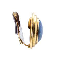 Load image into Gallery viewer, Pair of Leo de Vroomen 18 Karat Gold and Star Sapphire Ear Clips