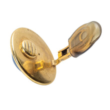 Load image into Gallery viewer, Pair of Leo de Vroomen 18 Karat Gold and Star Sapphire Ear Clips