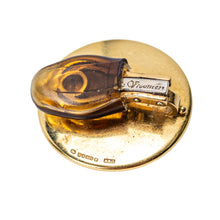 Load image into Gallery viewer, Pair of Leo de Vroomen 18 Karat Gold and Star Sapphire Ear Clips