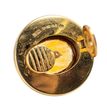 Load image into Gallery viewer, Leo de Vroomen 18K Yellow Gold, Guilloché Enamel, Diamond &amp; Pearl Brooch