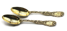 Load image into Gallery viewer, Pair of Tiffany &amp; Co. Chrysanthemum Gilt Sterling Silver Spoons