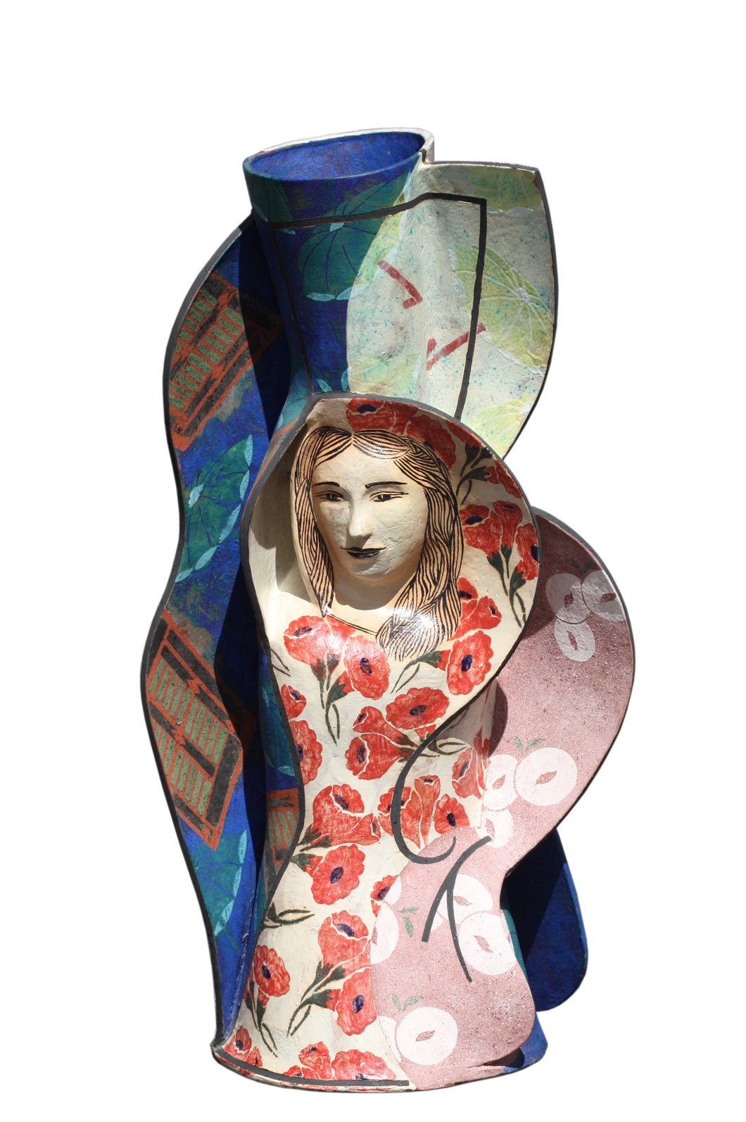 Andrea Gill, (American, 20th Century), Sculptural Pottery VaseMorning Glory, Madonna Series