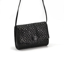Load image into Gallery viewer, Fendi Woven Black Leather Purse