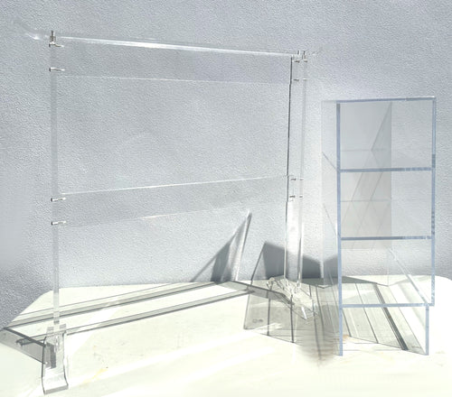 Contemporary Lucite Valet and Shelving Unit