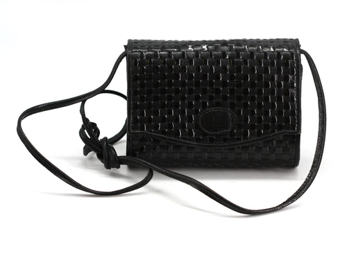 Fendi Woven Black Leather Purse
