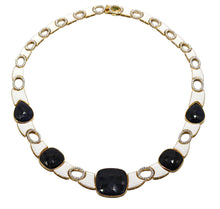 Load image into Gallery viewer, 18 Karat Gold, Sapphire, Diamond and Enamel Necklace