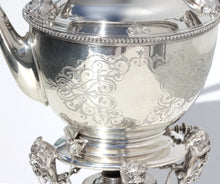 Load image into Gallery viewer, Ball Black &amp; Co. Sterling Four-Piece Tea Service, w/a Gorham EPNS Tray