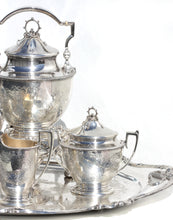 Load image into Gallery viewer, Ball Black &amp; Co. Sterling Four-Piece Tea Service, w/a Gorham EPNS Tray