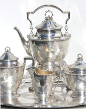 Load image into Gallery viewer, Ball Black &amp; Co. Sterling Four-Piece Tea Service, w/a Gorham EPNS Tray