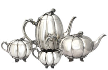 Load image into Gallery viewer, Continental Four-Piece Silver Tea &amp; Coffee Service, w/ a Silver Plate Tray