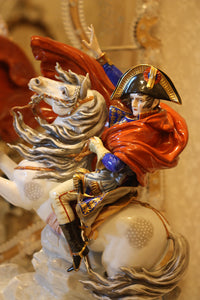 Large Porcelain Figure of Napoleon on Horseback, Capo di Monte