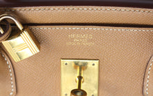 Load image into Gallery viewer, Hermes Tan Leather Birkin Bag, 40 CM