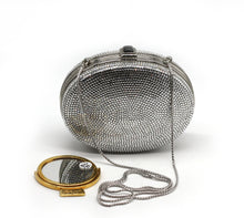Load image into Gallery viewer, Judith Leiber Silver Minaudière Evening Bag