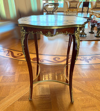 Load image into Gallery viewer, Louis XV Style Marble Top Bronze Mounted Mahogany Occasional Table