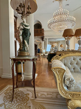 Load image into Gallery viewer, Louis XV Style Marble Top Bronze Mounted Mahogany Occasional Table