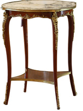 Load image into Gallery viewer, Louis XV Style Marble Top Bronze Mounted Mahogany Occasional Table