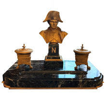 Load image into Gallery viewer, French Empire Gilt Bronze and Marble Standish