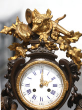 Load image into Gallery viewer, Large Louis XV Style Gilt and Patinated Bronze Mantel Clock