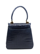 Load image into Gallery viewer, Lana Marks Navy Blue Alligator “Princess Diana” Handbag