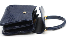 Load image into Gallery viewer, Lana Marks Navy Blue Alligator “Princess Diana” Handbag