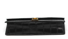 Load image into Gallery viewer, Lana Marks Black Alligator Envelope Clutch