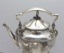 Load image into Gallery viewer, American Coin Silver Four-Piece Tea Service w/ English Plated Tray