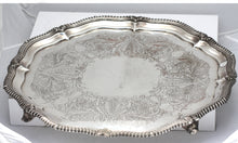 Load image into Gallery viewer, American Coin Silver Four-Piece Tea Service w/ English Plated Tray