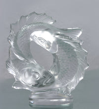 Load image into Gallery viewer, Lalique Colorless Glass Double Fish Sculpture