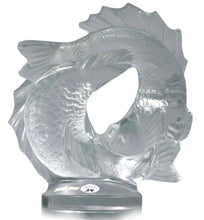 Load image into Gallery viewer, Lalique Colorless Glass Double Fish Sculpture