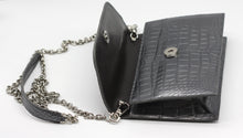 Load image into Gallery viewer, Lana Marks Silver Gray Alligator Capri Clutch