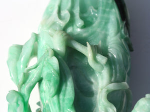 Fine Chinese Emerald Green Jadeite Quanyin