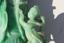 Load image into Gallery viewer, Fine Chinese Emerald Green Jadeite Quanyin