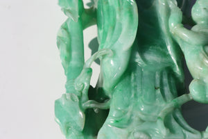 Fine Chinese Emerald Green Jadeite Quanyin