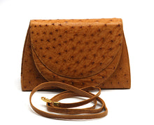 Load image into Gallery viewer, Parri Firenze Light Brown Ostrich Skin Clutch