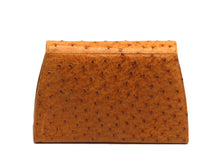 Load image into Gallery viewer, Parri Firenze Light Brown Ostrich Skin Clutch