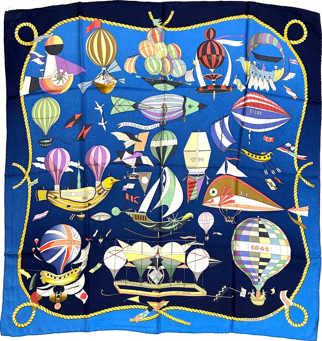 Hermes Silk Scarf, Les Folies Du Ciel