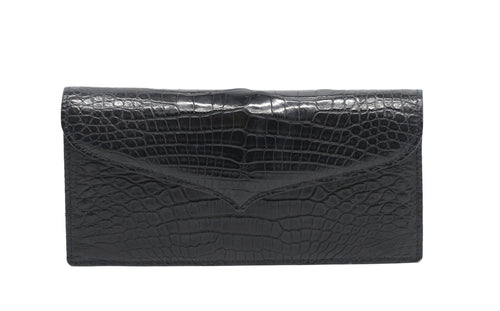 Giorgio Santamaria Dark Blue Alligator Clutch