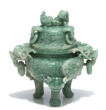Load image into Gallery viewer, Chinese Carved Jadeite Covered Censer