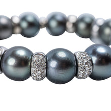 Load image into Gallery viewer, Tahitian Cultured Pearl and Diamond Bracelet