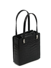 Load image into Gallery viewer, Lana Marks Black Alligator Dress Purse