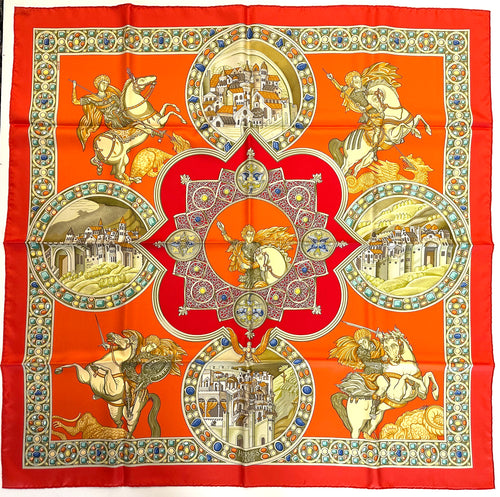 Hermes Silk Scarf, Triomphe du Paladin, 1999