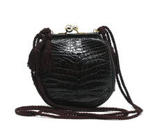 Load image into Gallery viewer, Judith Leiber Black Alligator Purse