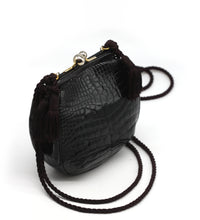 Load image into Gallery viewer, Judith Leiber Black Alligator Purse