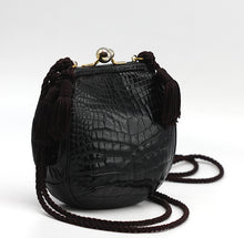 Load image into Gallery viewer, Judith Leiber Black Alligator Purse
